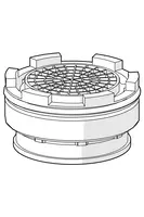Oras Group, Aerator and key, CACHE STD M24x1 HC PCA 1,2 gpm, 1020858V