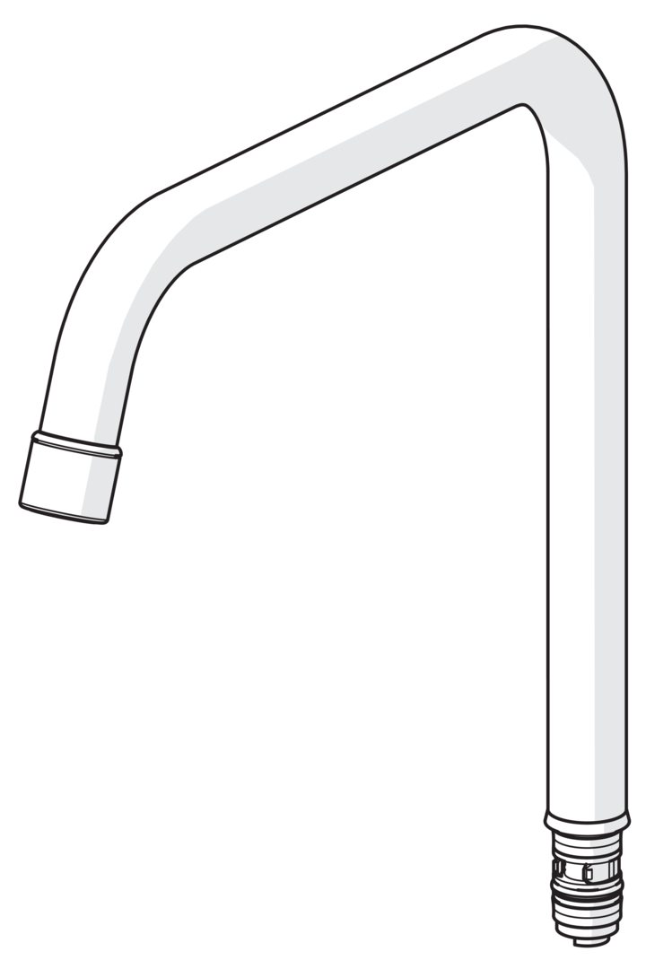 Hög utloppspip, L=255