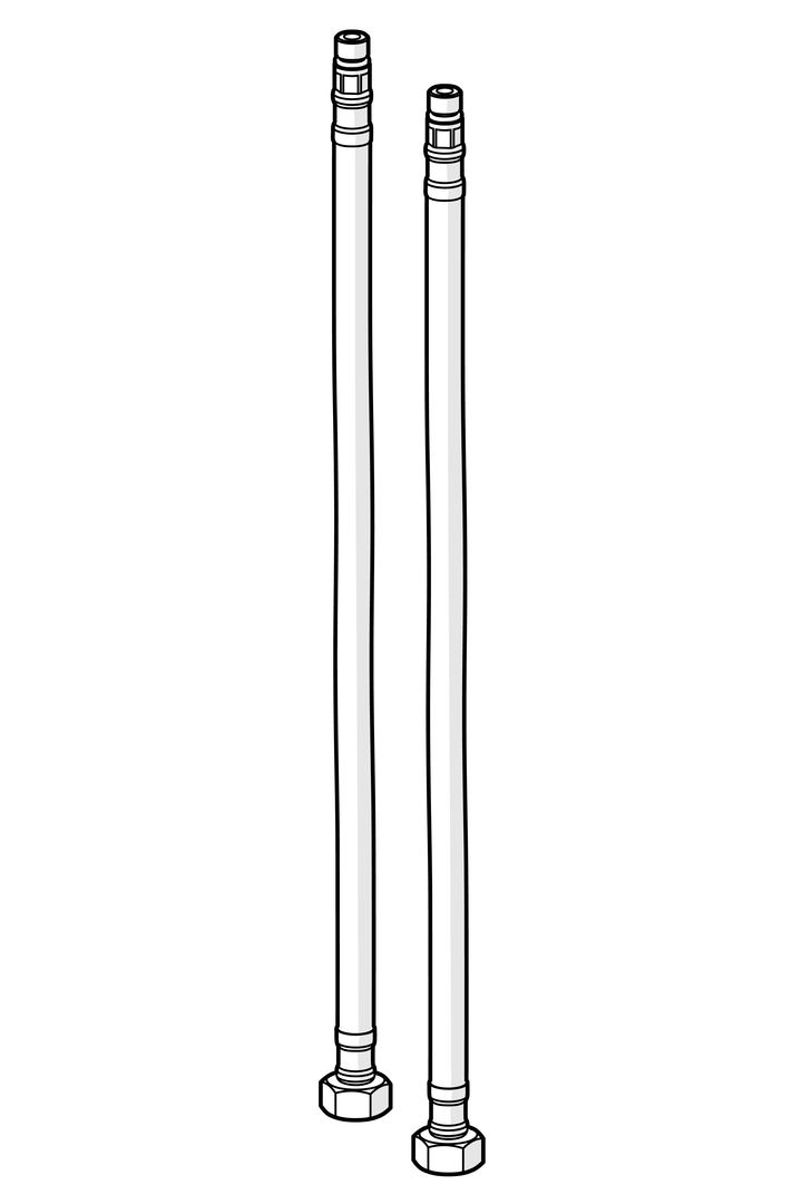 Flexibel anslutning, L=430, G3/8-M8x1 LH
